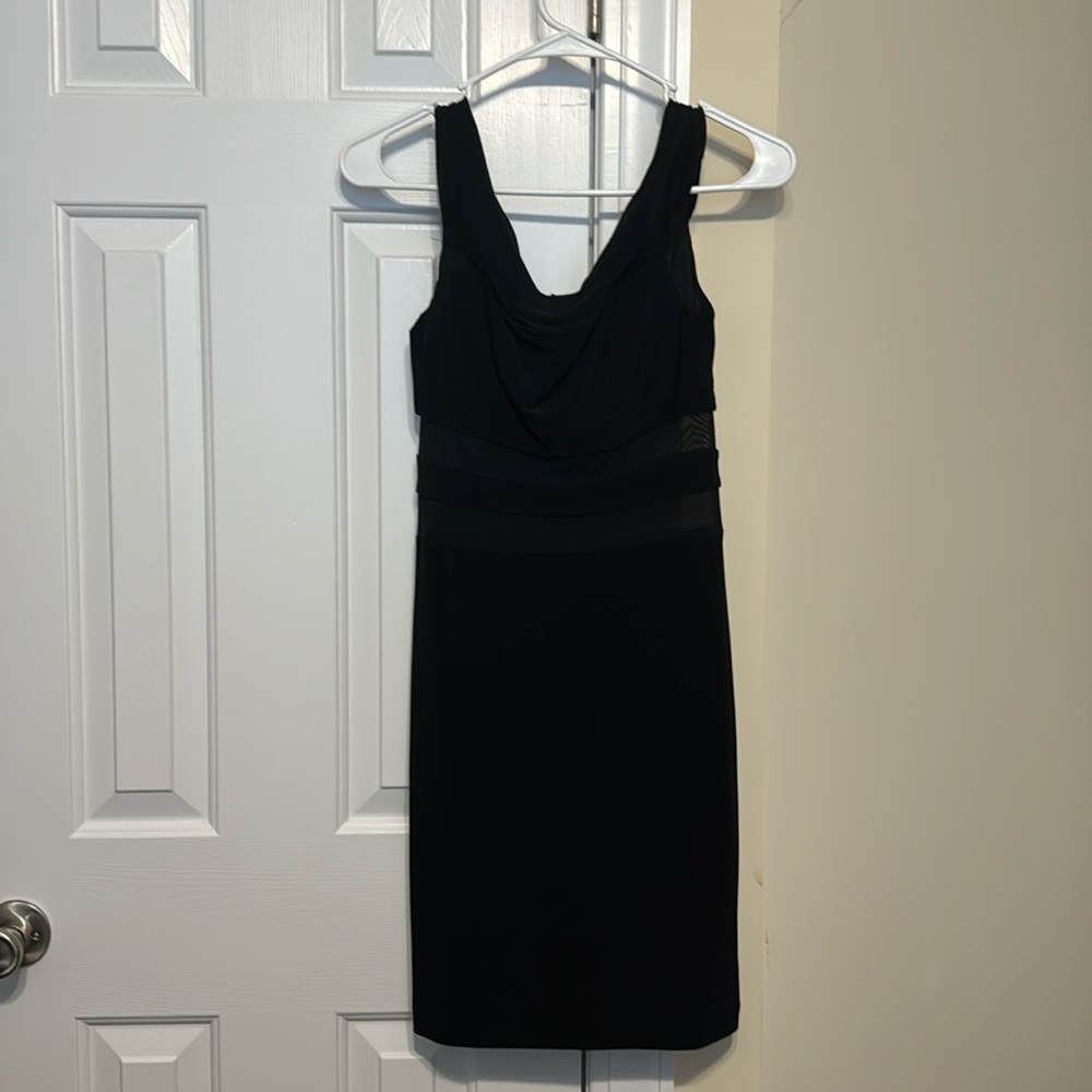 Black dress with zipper detail